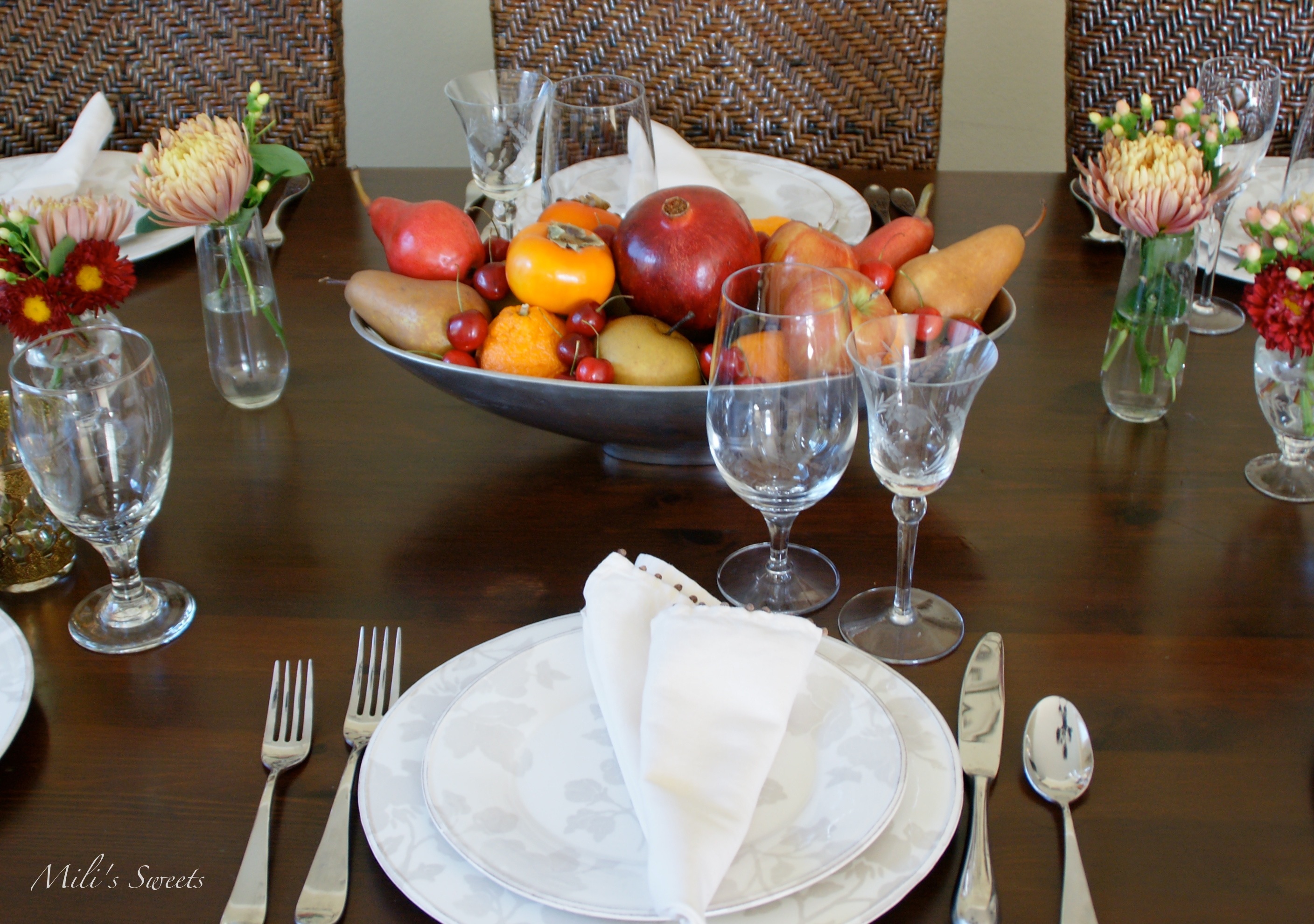 fruit centerpieces for Thanksgiving 