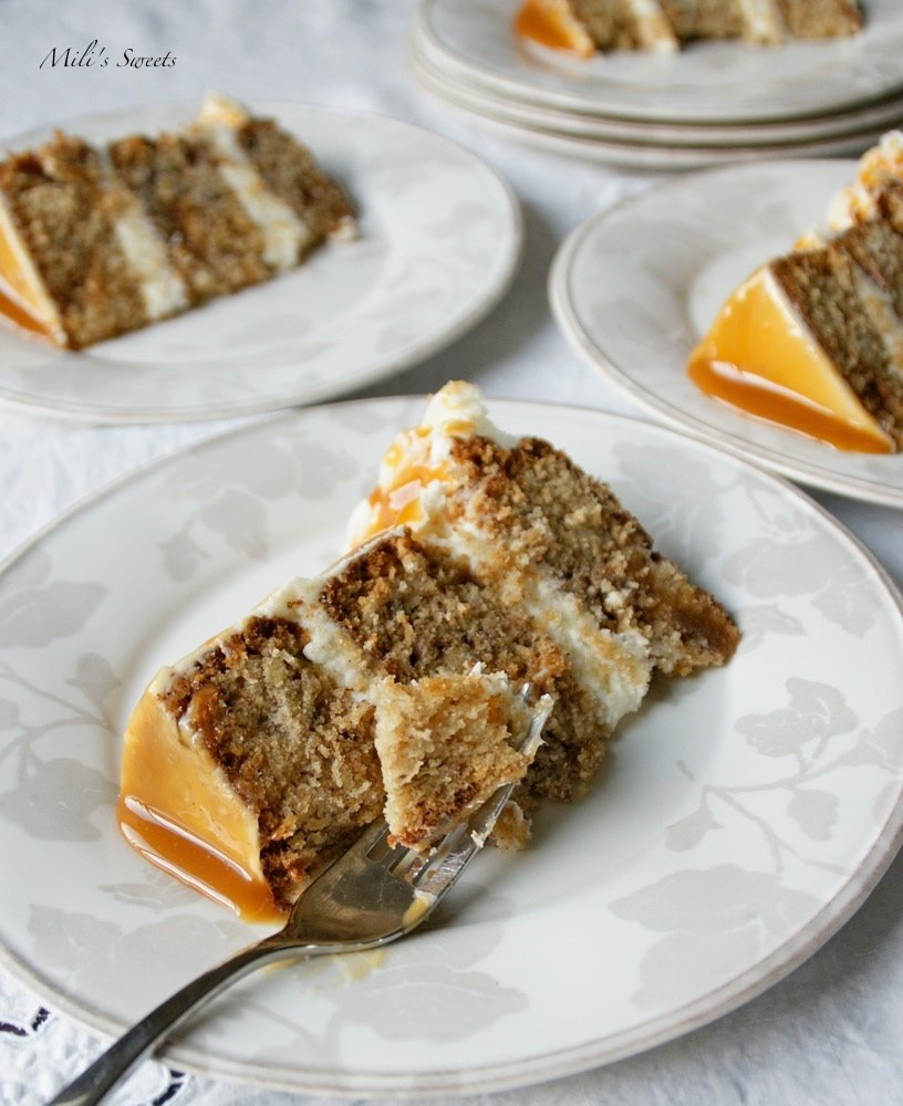 Mili's Sweets banana caramel cake recipe 