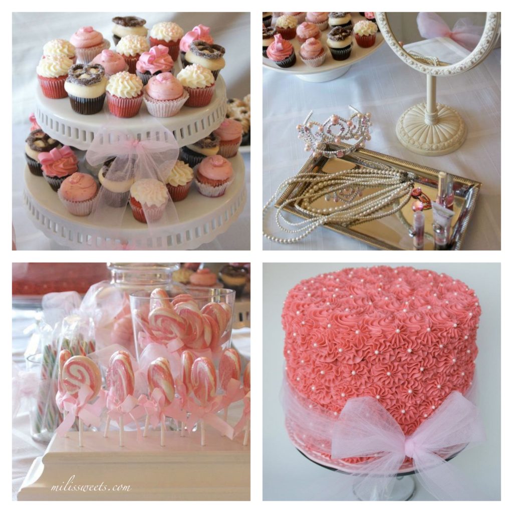 pink for a princess birthday party by Mili's Sweet