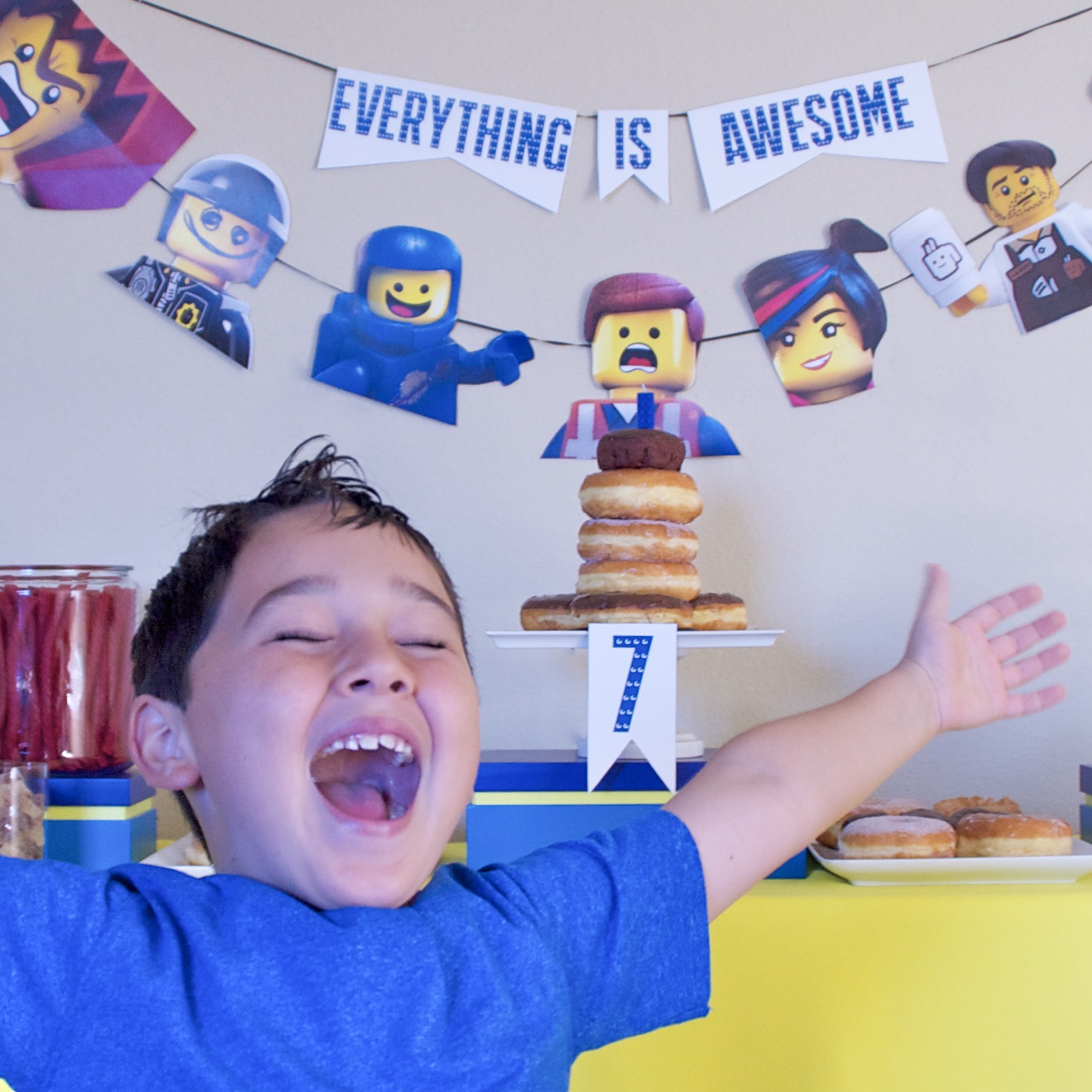 "everything is awesome" Lego birthday party 