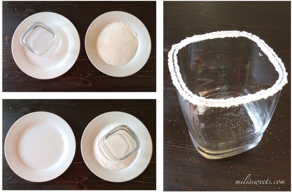 sweet summertime drinks: easy way to make sugar-rimmed glasses