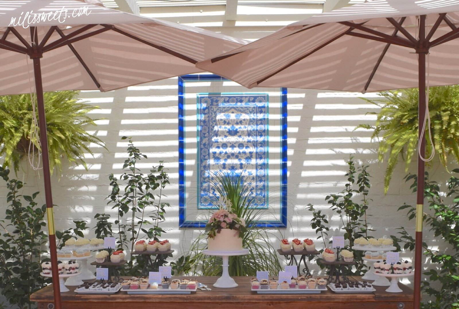 Darlington House dessert table and details by Mili's Sweets.