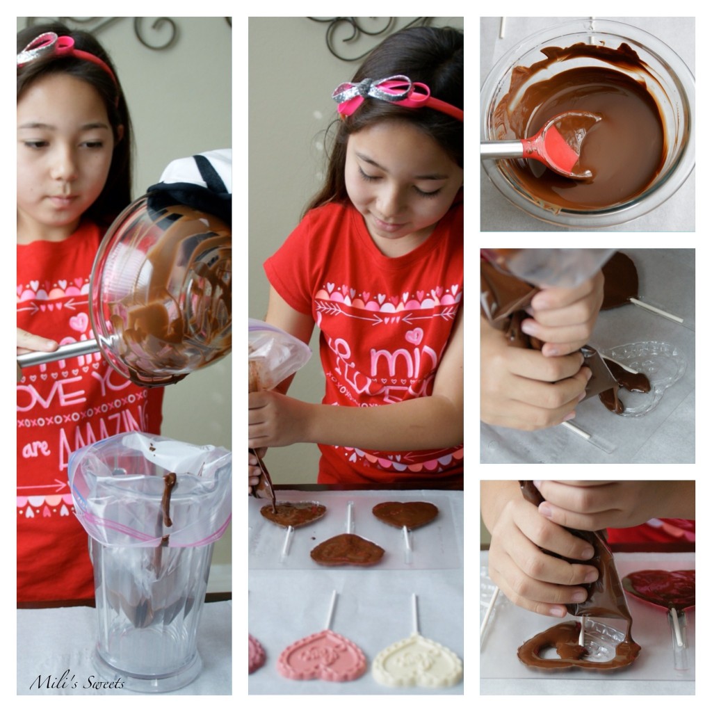 handmade chocolate pops for Valentine's Day 