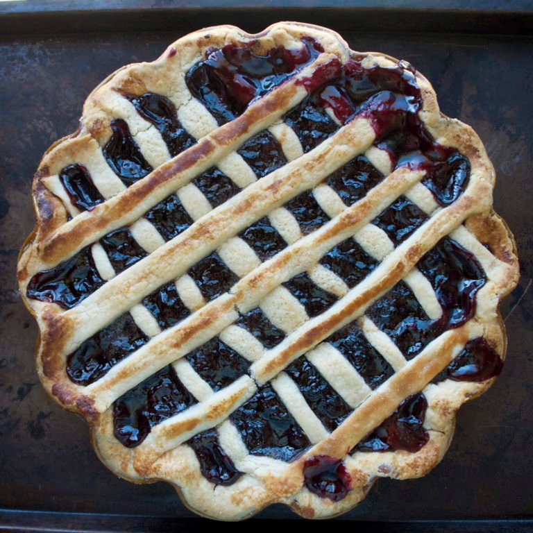 cherry pie: with flakey, gluten free butter crust