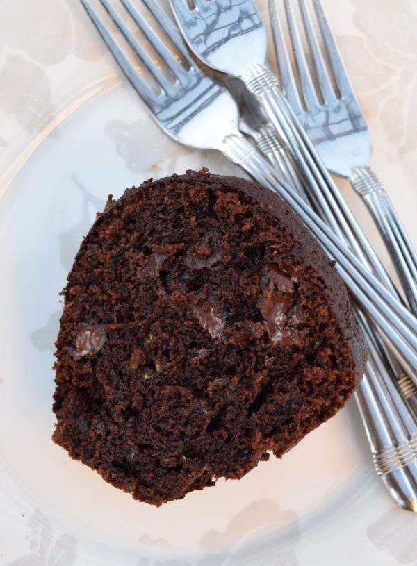 My favorite chocolate cake is made with zucchini.