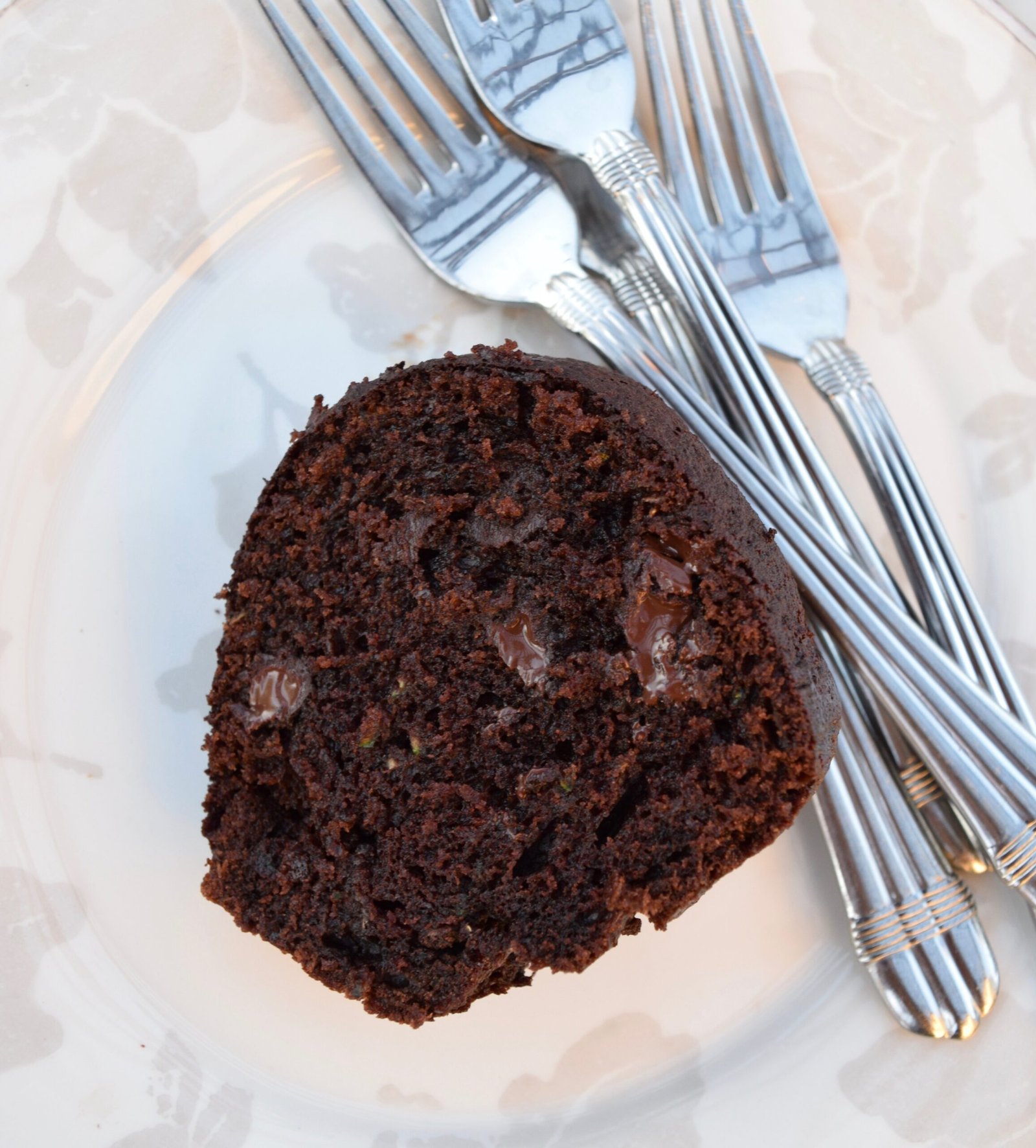 My favorite chocolate cake is made with zucchini.