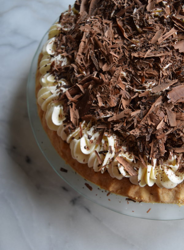 Chocolate Mousse and Chocolate Cream Pie with shortbread crust