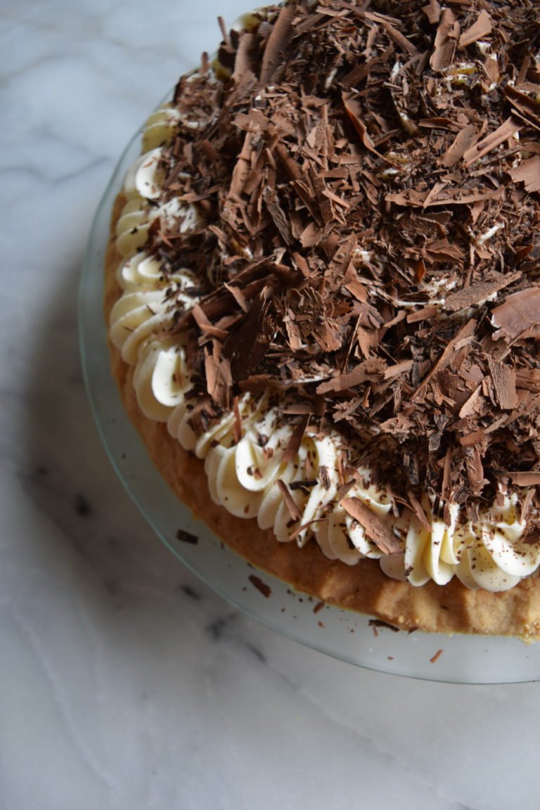 Chocolate Mousse and Chocolate Cream Pie with shortbread crust