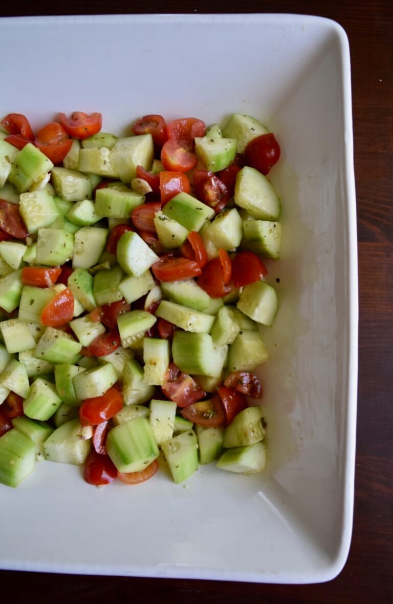 Italian cucumber-tomato salad