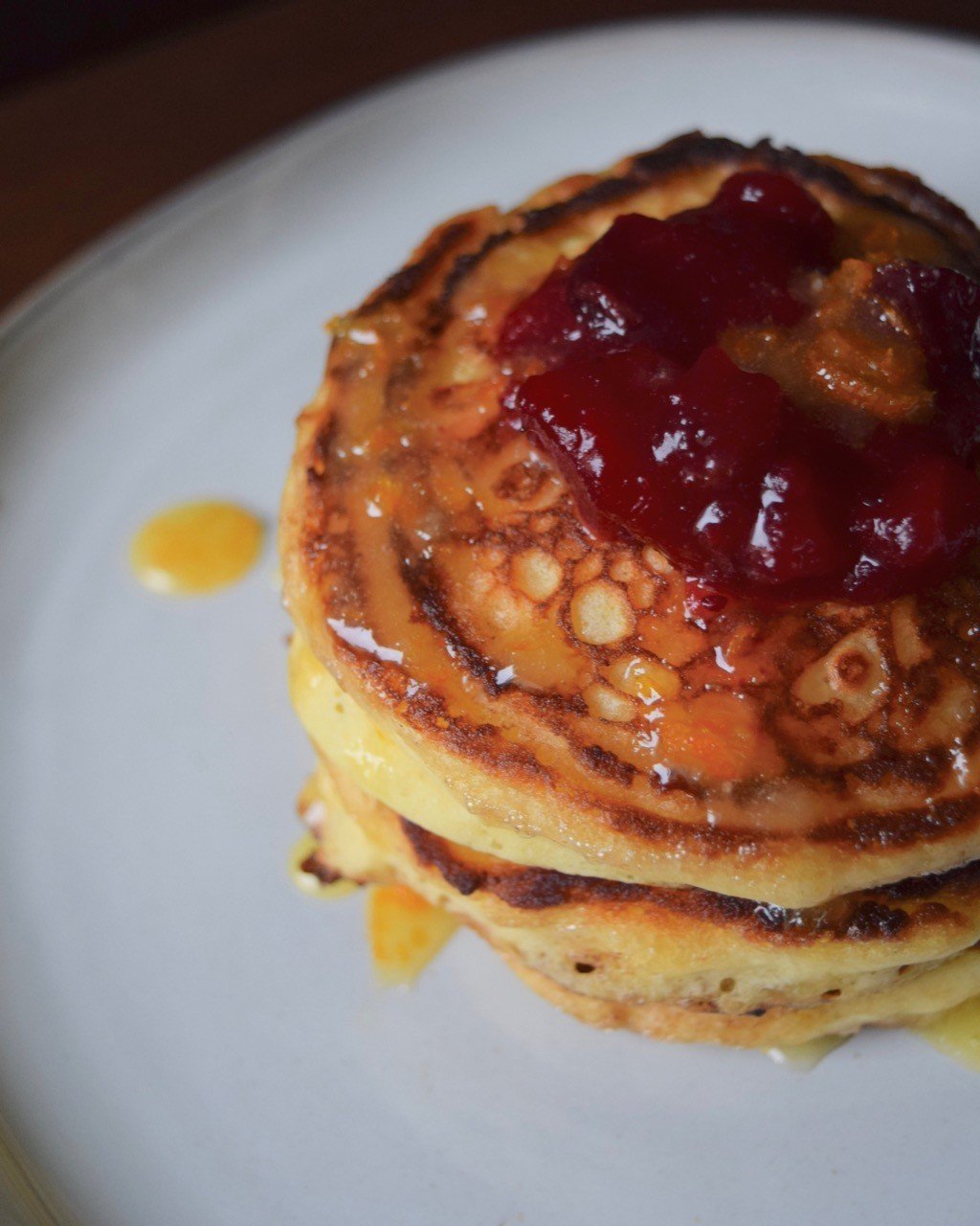 View of cranberry orange pancakes – Glorified Hobby