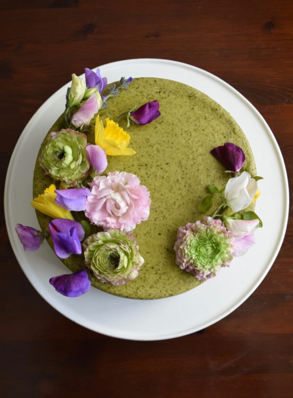 Matcha cheesecake and Spring florals