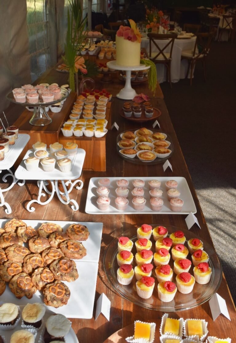 August dessert catering at Botanica Gardens