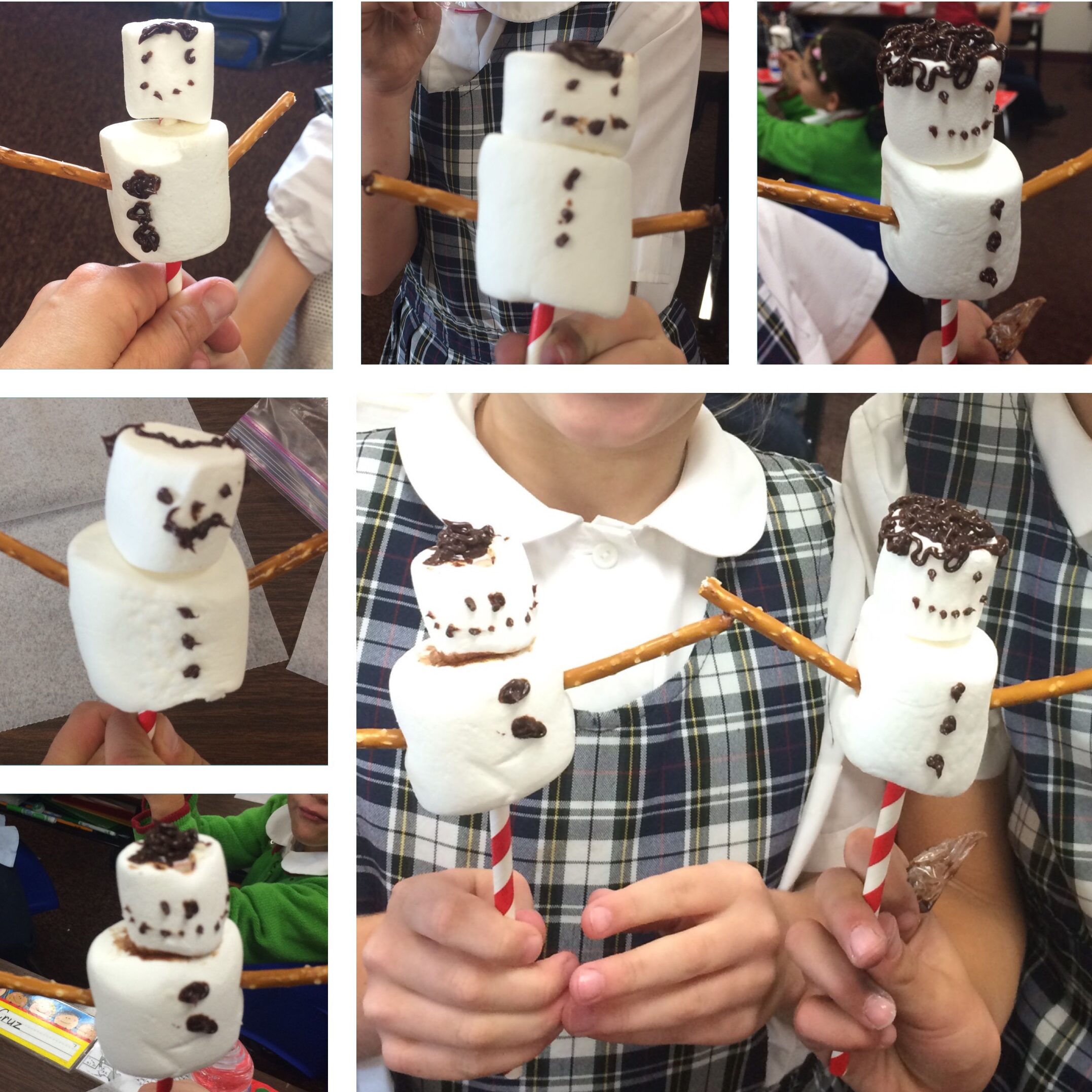 build a snowman craft/treat for kids